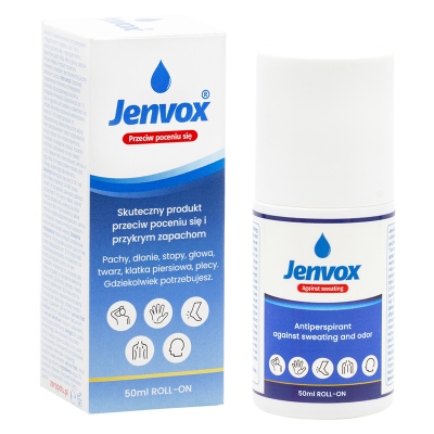 Jenvox 50ml - wysoce skuteczny preparat przeciw poceniu się i nieprzyjemnemu zapachowi